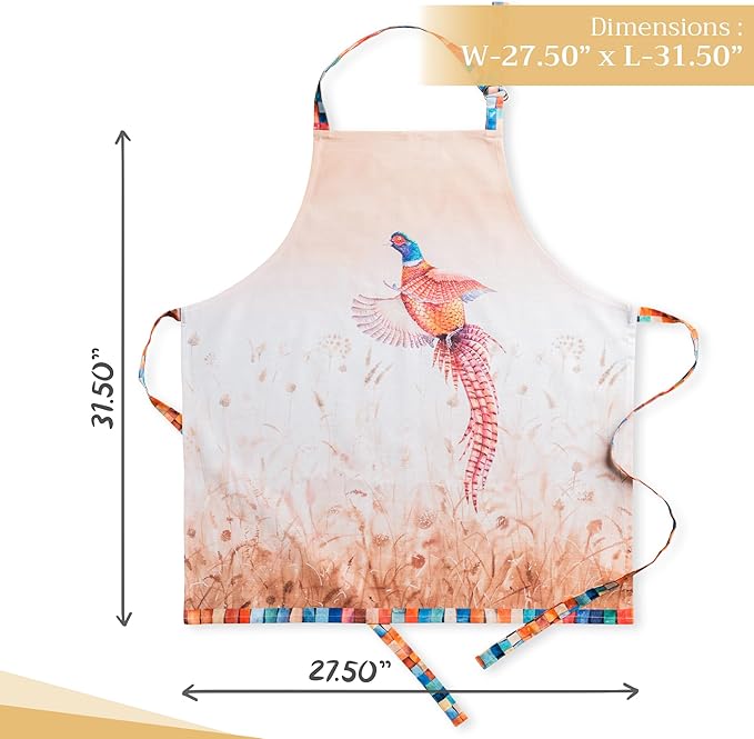 Maison d' Hermine 100% Cotton Apron for women with Pocket Kitchen Chef Apron for Men Cooking Mothers Day Gifts