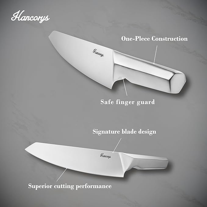 Knife Block Set, Japanese Stainless Steel Kitchen Knife Set with Built-in Sharpener, Sharp Knives with Non-slip Ergonomic Handle - Dishwasher Safe, Home Essential Gifts