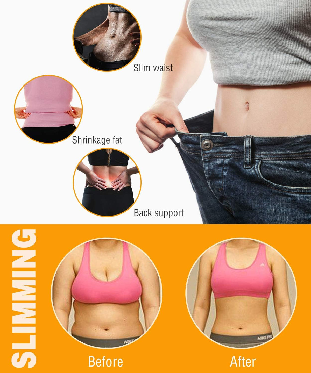 NonEcho Women Neoprene Sweat Vest for Women Sauna Suit Hot Sweat Waist Trainer Vest Slimming Body Shaper