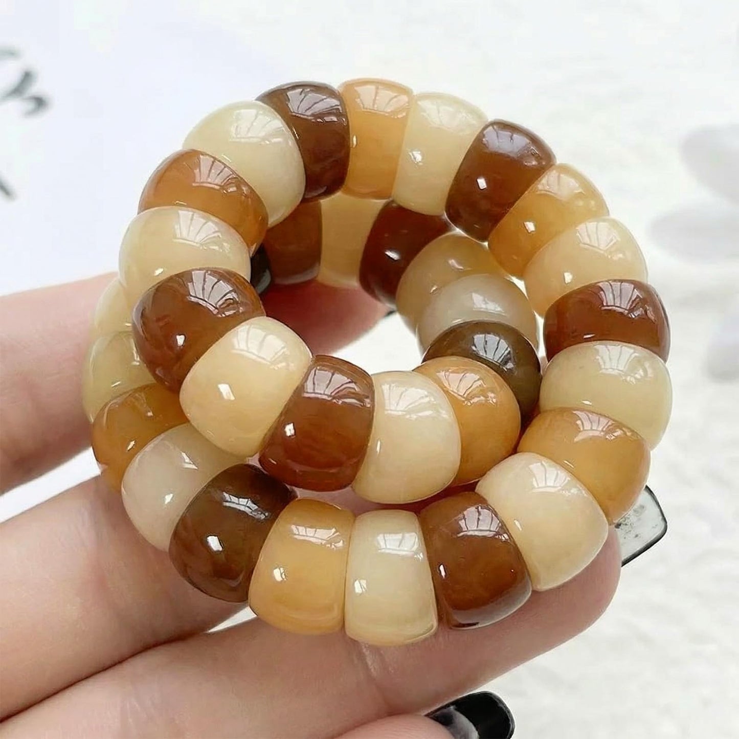 Embtrem Fidget Bracelet Bodhi Seed Bracelets Anxiety Fidget Bracelets Protection Healing Stretch Alleviate Anxiety Stress Protection Healing Bodhi Jewelry Gifts for Women Men