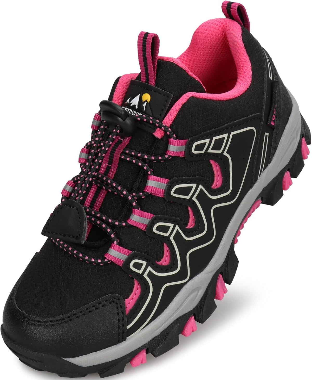 UOVO Boys Girls Hiking Shoes Kids Waterproof Running Trail Fashion Sneakers Breathable Lightweight Non-Slip Outdoor Walking Sports Shoe(Little/Big Kids)