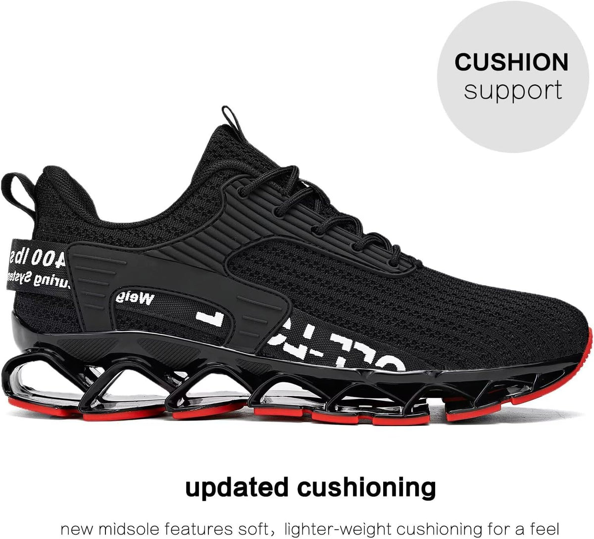Vooncosir Men's Fashion Sneakers Breathable Mesh Running Shoes Blade Non Slip Soft Sole Casual Athletic Walking Shoes