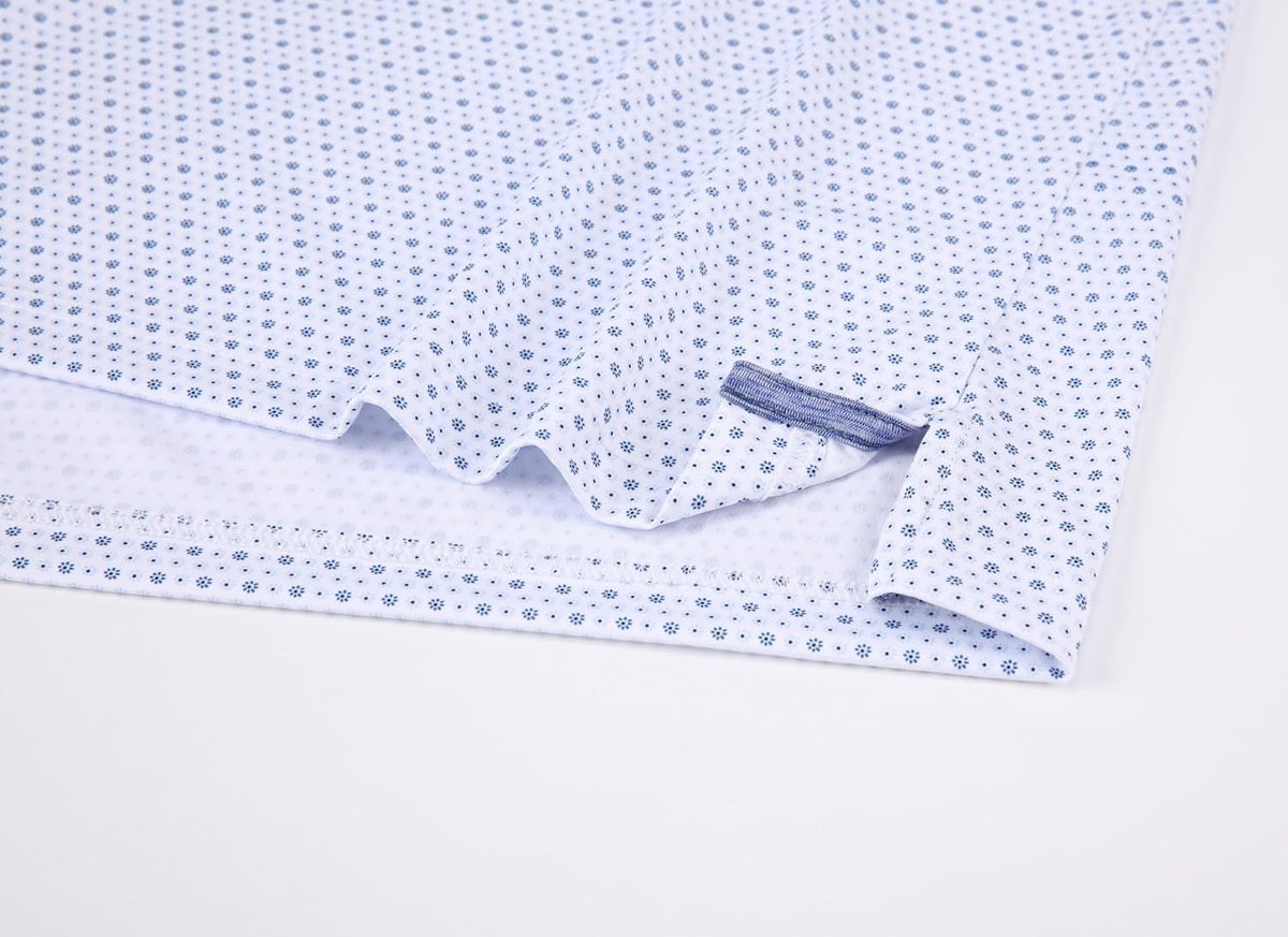 Alex Vando Mens Golf Shirt Moisture Wicking Classic Print Golf Shirts for Men