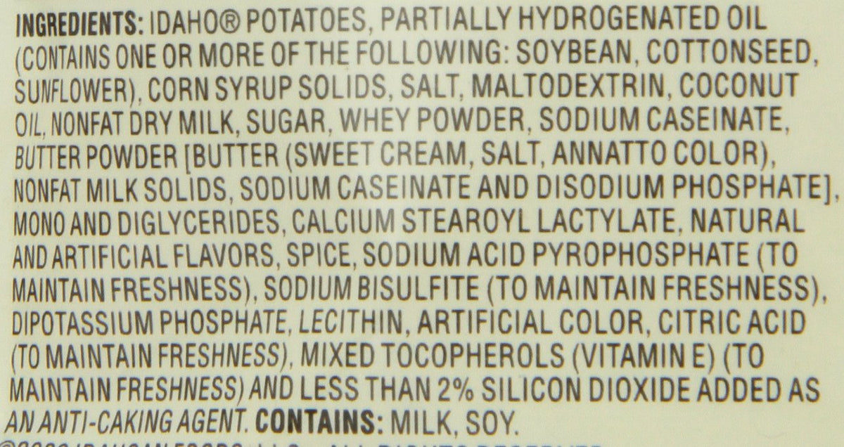 Idahoan Mashed Potatoes, Buttery Homestyle, 4 oz (Pack of 4)