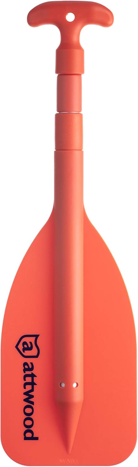 Attwood Emergency Telescoping Paddle for Boating, Orange