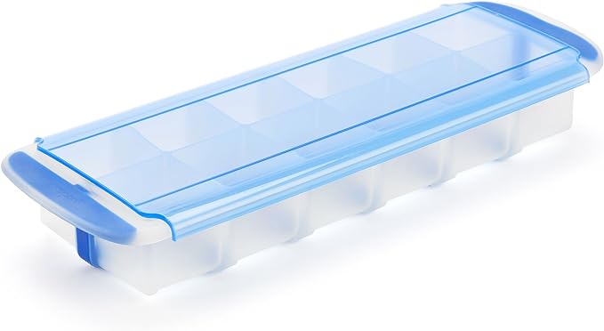 GoodCook Touch Prep and Freeze Ice Tray, 2-oz. Cubes, Stackable with Slide-off Cover