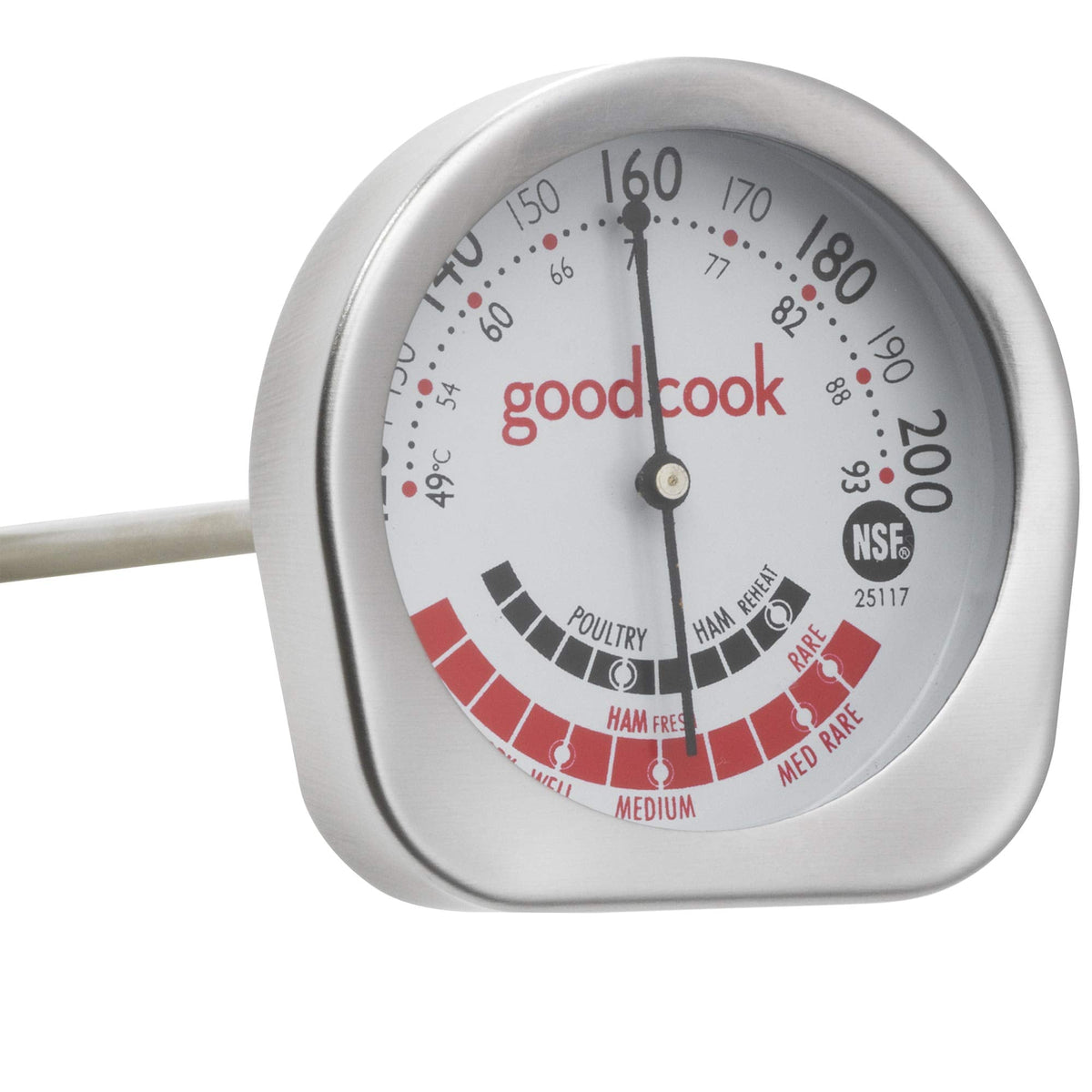 GoodCook Everyday Meat Thermometer with Bi-directional Dial for Meat Type Doneness