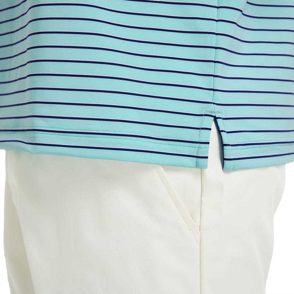 M MAELREG Golf Shirts for Men Moisture Wicking Striped Polo Performance Dry Fit Business Sports Mens Polo Shirts Short Sleeve