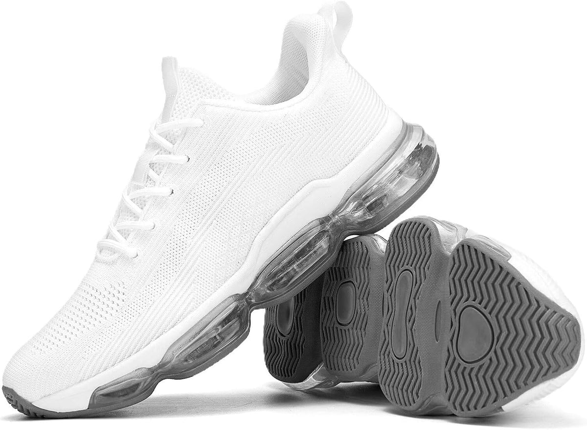 Mens Running Shoes Air Low Top Comfort Walking Lace Up Sneakers Breathable Fashion Tennis Sport Gym Fitness Cross Trainers