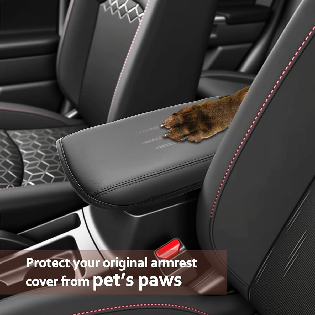 SKTU for 2021-2025 Mitsubishi Outlander Sport Center Console Cover for 2021-2025 Mitsubishi Outlander Sport Armrest Cover 2024 2025 Outlander Sport Accessories Outlander Sport Console Cushion-Durable
