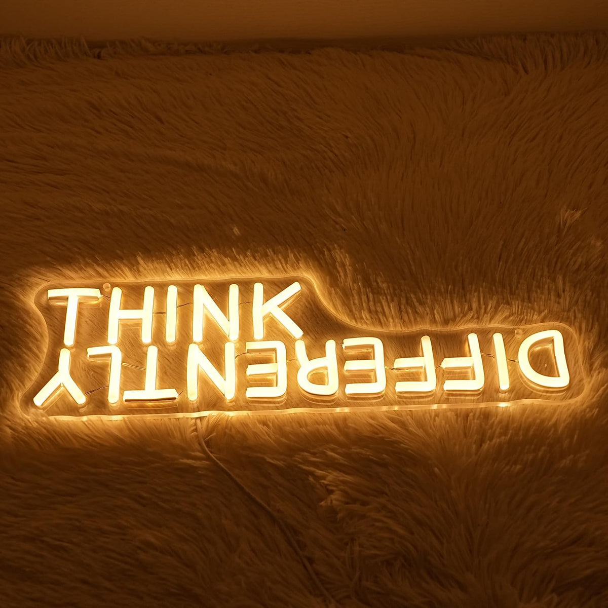 Think Differently Neon Sign for Wall Decor Letter Neon Light Classroom LED Neon Signs Classroom LED Neon Light for Classroom Office Study Room Library Bedroom Decoration