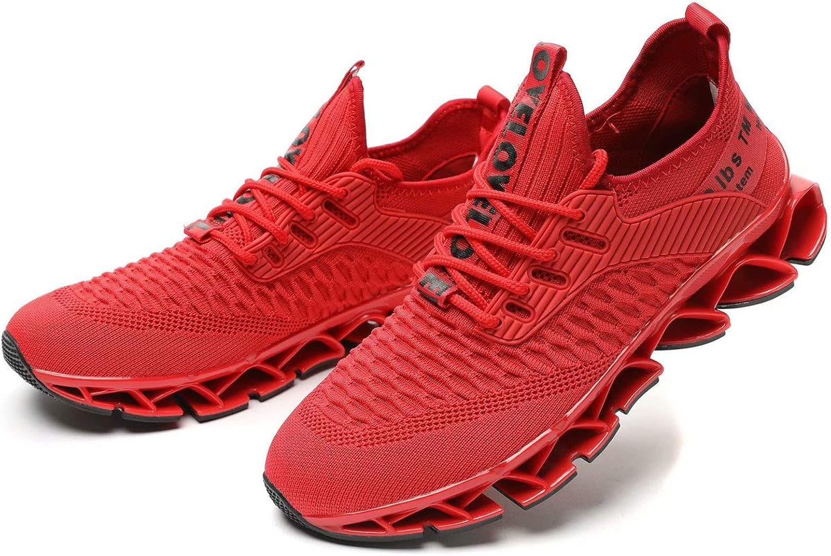 Vooncosir Men's Fashion Sneakers Breathable Mesh Running Shoes Blade Non Slip Soft Sole Casual Athletic Walking Shoes