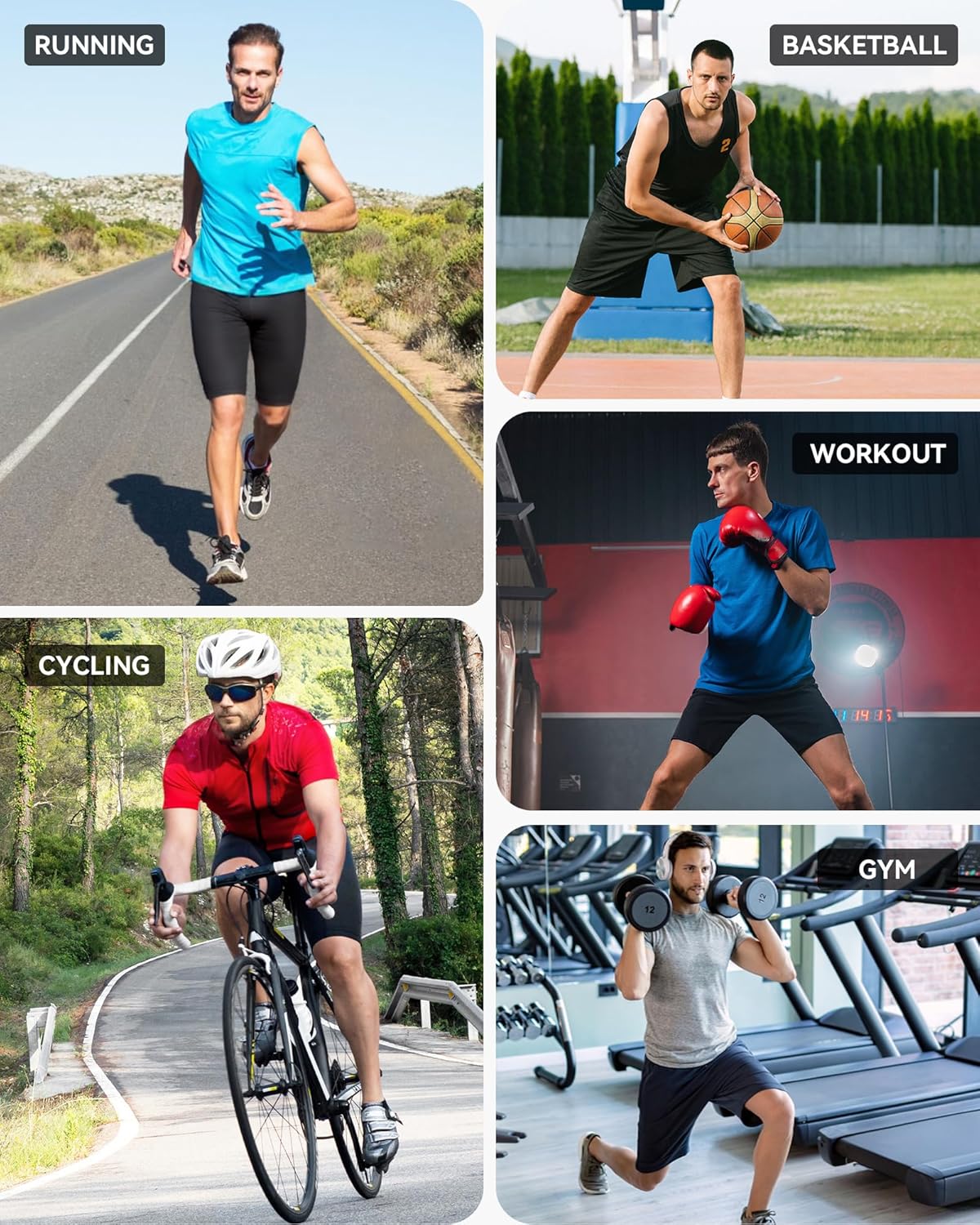 Blueleaf Men's Compression Shorts Sports Running Spandex Shorts Performance Athletic Workout Base Layer Underwear