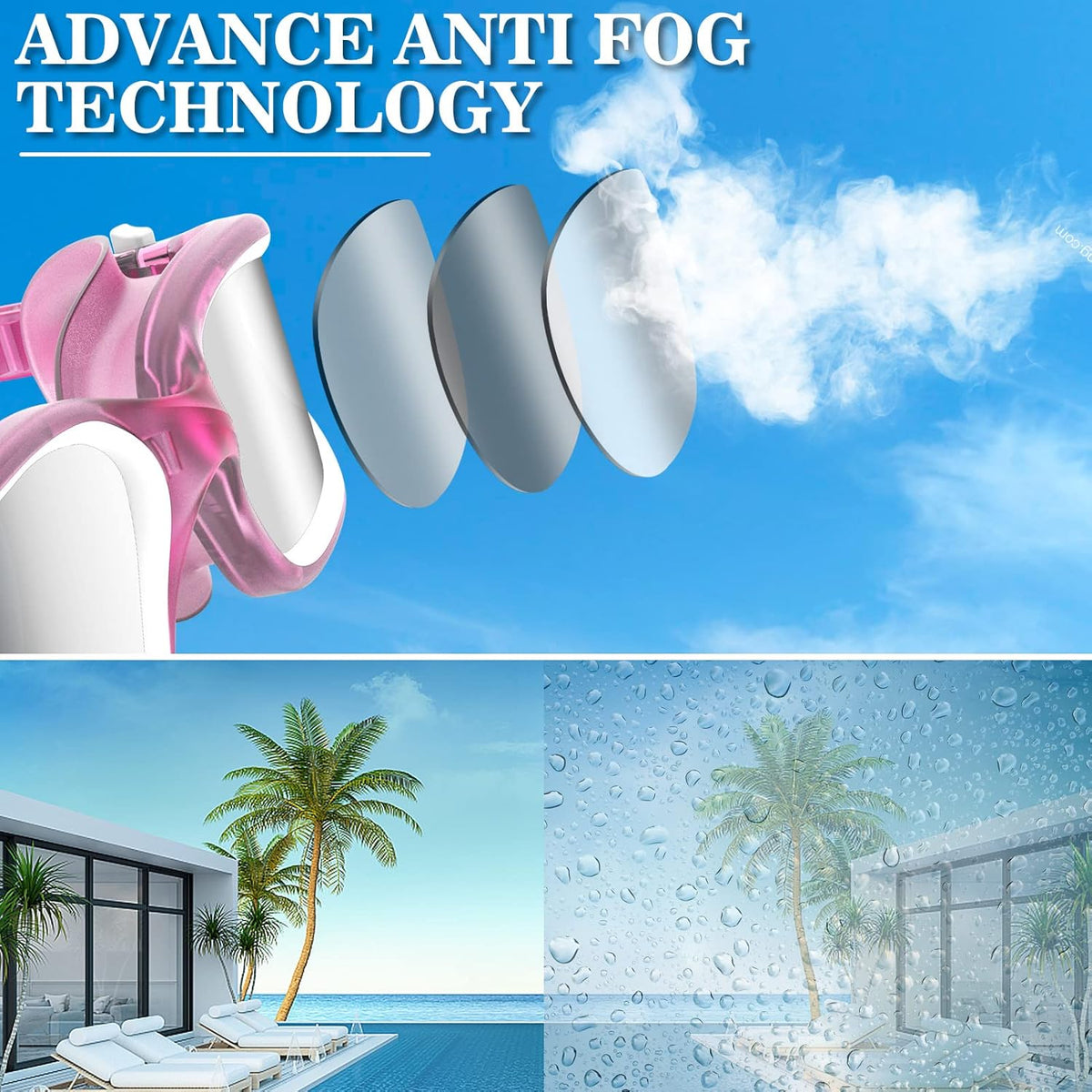 WIN.MAX Polarized Swimming Goggles Swim Pool Goggles Anti Fog Anti UV No Leakage Clear Vision for Men Women Adults Teenagers