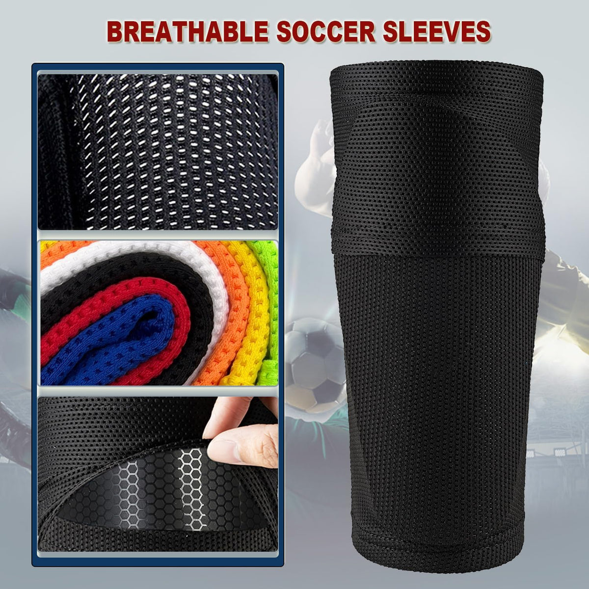 Soccer Shin Guards for Kids Youth and Shin Guard Sleeves Children's Calf Protectors for Boys Girls Kids Teenagers 3-5,5-10,10-15 Years Old Children