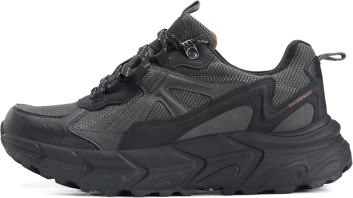EARLDE Men's Waterproof Hiking Shoes | Trekking Outdoor Sneaker | Lightweight Non-Slip Soles