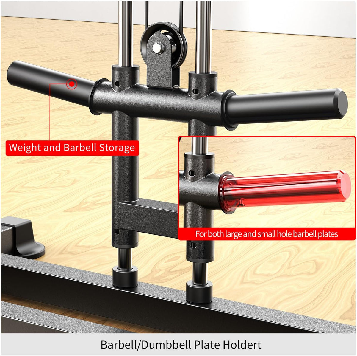 Power Cages Multi-Purpose Squat Rack with Cable Crossover System, Matching Weight Bench, Olympic Barbell Weight Set for Garage and Home Gyms