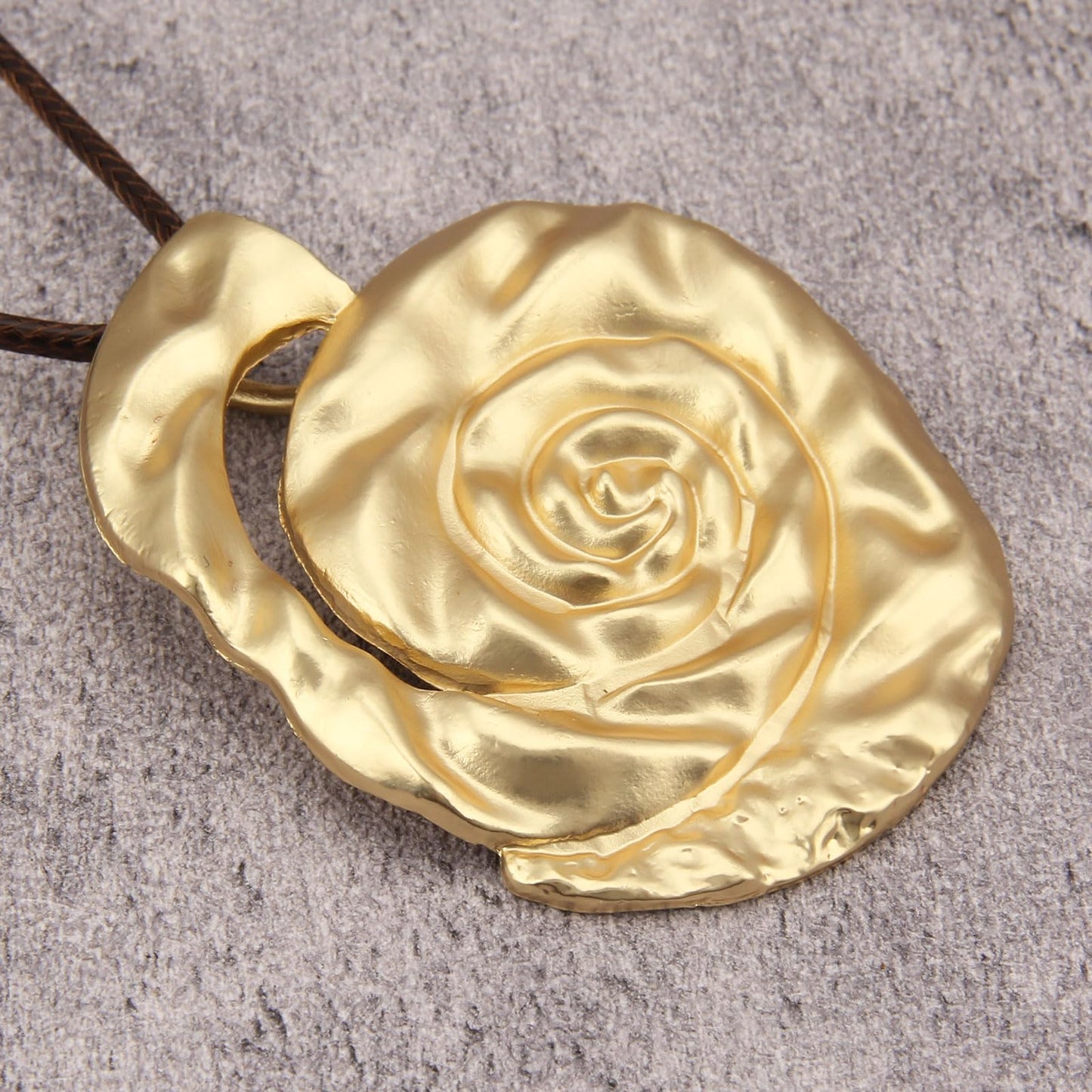 joymiao Long Pendant Necklace Boho Chunky Vintage Necklaces Large Gold Irregular Pendant Casual Necklace for Women Bohemian Jewelry