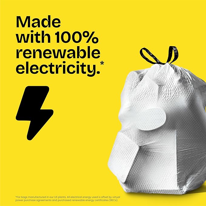 Glad ForceFlex Tall Kitchen Drawstring Trash Bags, 13 Gal, Fragrance Free, 40 Ct (Package May Vary)