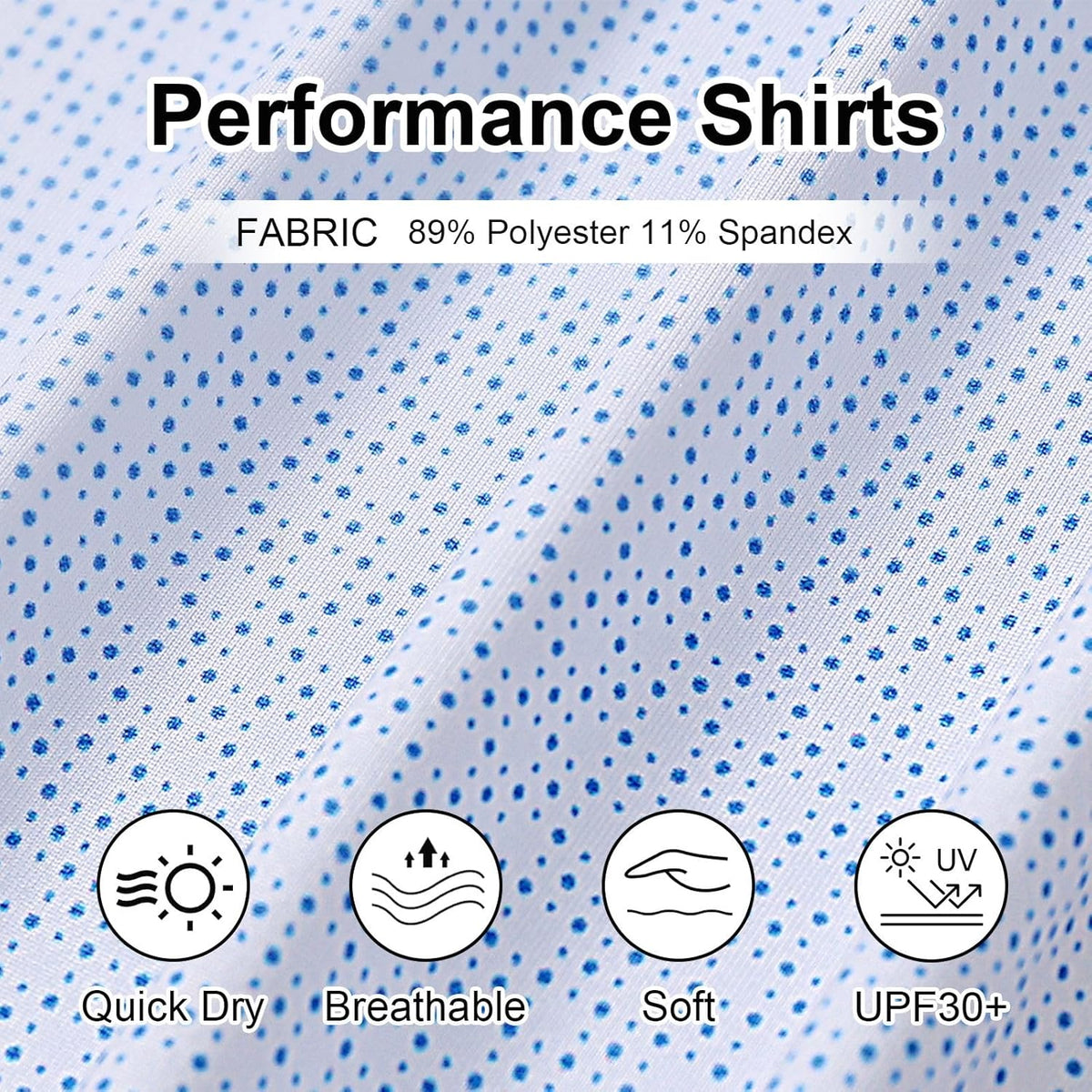 Golf Shirts for Men - Moisture Wicking Short Sleeve Performance Sport Casual Striped Collared Mens Polo Shirt