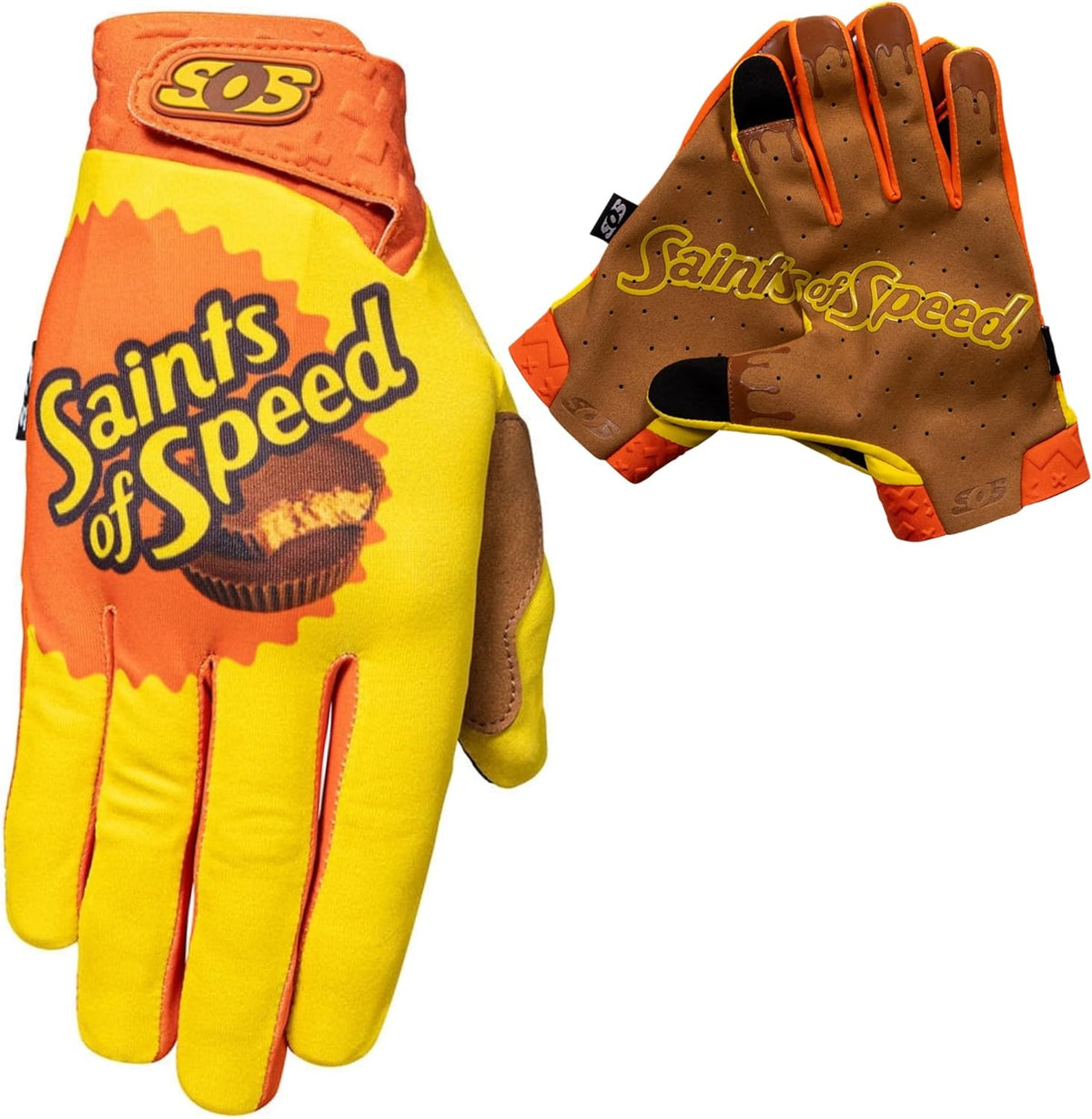 Saints of Speed Dirt Bike Gloves – Motocross, Mountain Bike, Motorcycle, BMX, Jetski, Sim, Karting, Airsoft, Paintball, Driving & Racing Bike Gloves + Phone & Touch Screen Capable