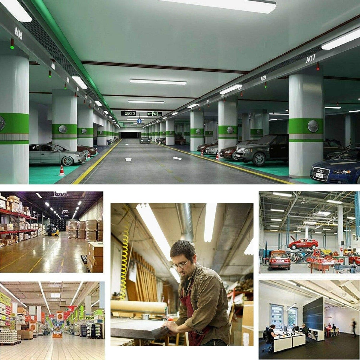 R17D 10PCS 8ft LED Tube Light - 8 Foot Led Bulbs, 96'' - 15000LM, 144W, Cold White 6000K, Clear Lens