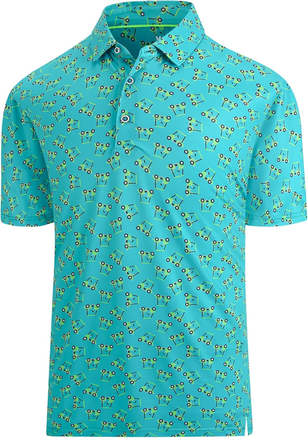 Damipow Premium Golf Shirts for Men Dry Fit Performance Polo Short Sleeve Collared Shirt