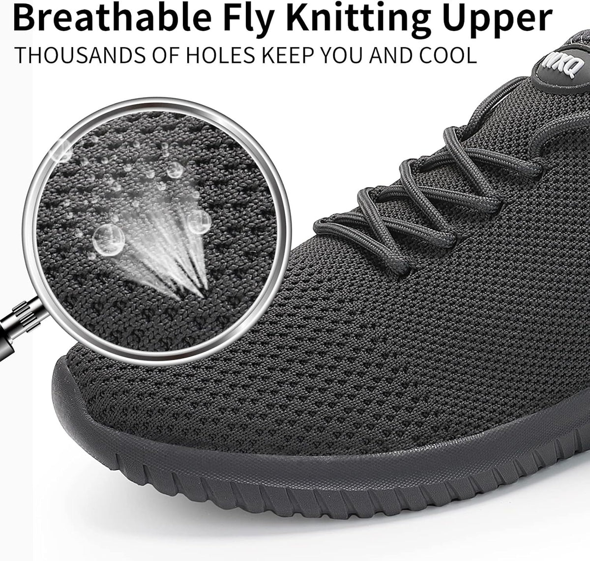 WXQ Men's Running Shoes Comfortable Lightweight Breathable Walking Shoes Mesh Workout Casual Sports Shoes