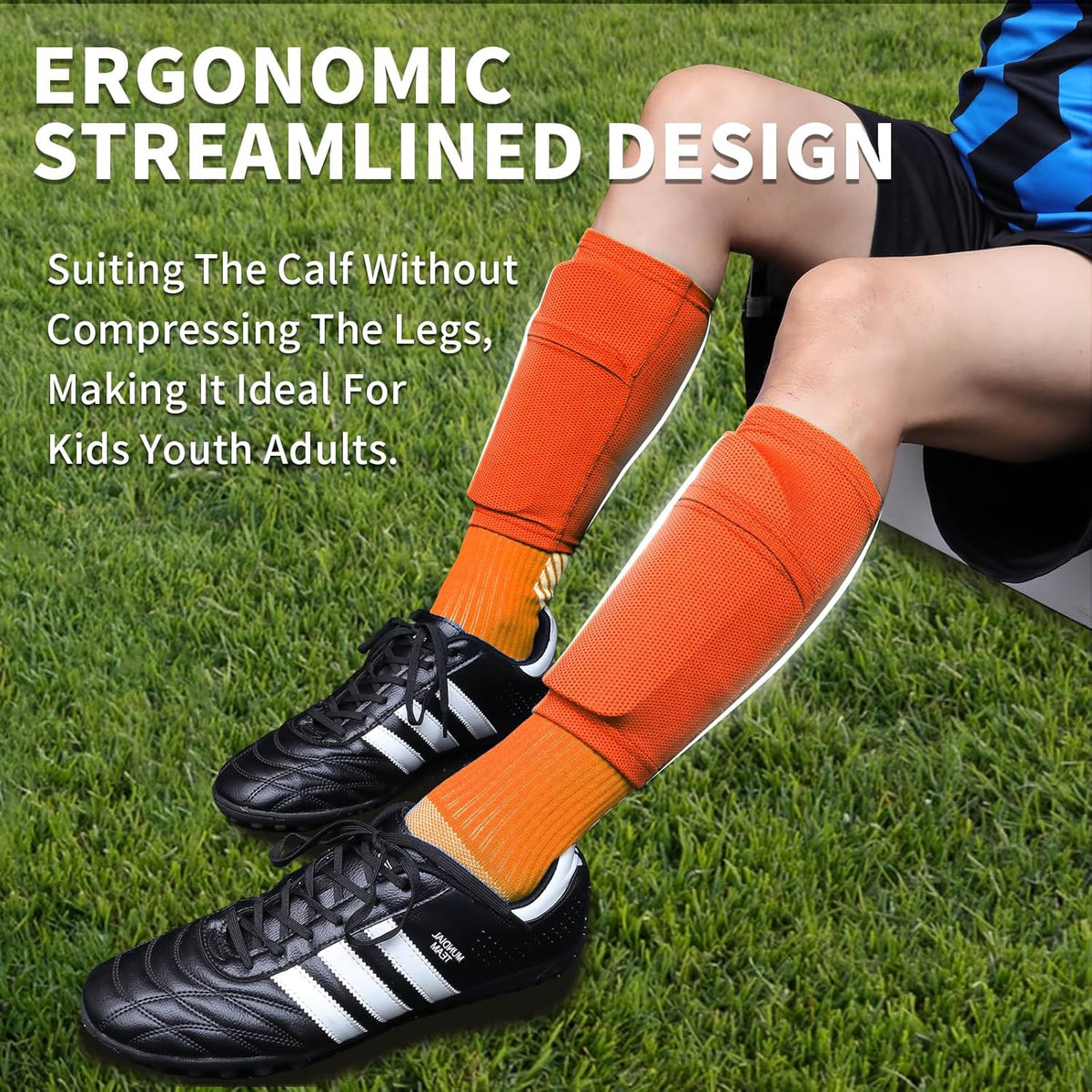 Soccer Shin Guards for Kids Youth Adults - Shin Pads and Sleeves with Optimized Insert Pocket for Boys Girls Men Women for Football Games - Protective Soccer Equipment