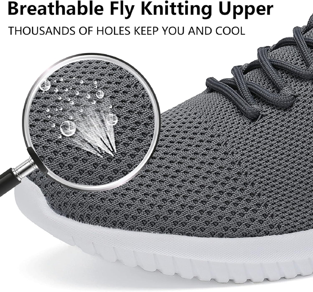 WXQ Men's Running Shoes Comfortable Lightweight Breathable Walking Shoes Mesh Workout Casual Sports Shoes