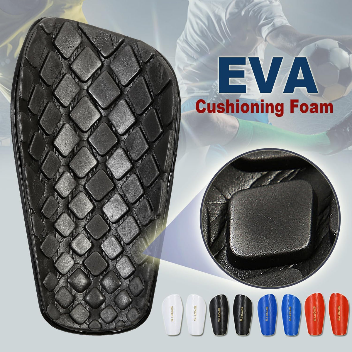 Soccer Shin Guards for Kids Youth and Shin Guard Sleeves Children's Calf Protectors for Boys Girls Kids Teenagers 3-5,5-10,10-15 Years Old Children