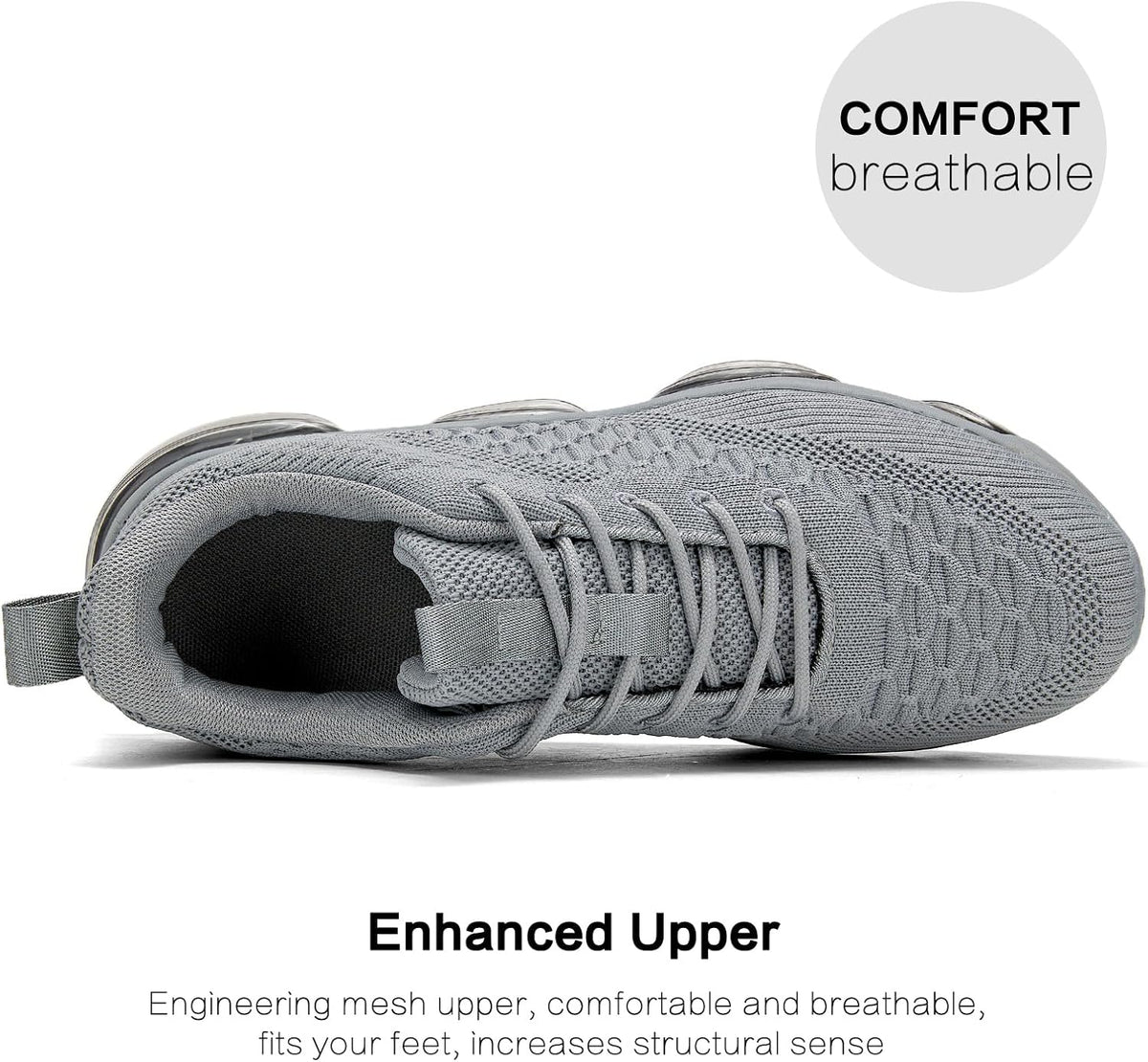 Men's Air Cushion Running Shoes Breathable Tennis Fashion Sneakers Non Slip Workout Casual Sport Shoes Gym Training Comfortable Walking Shoes