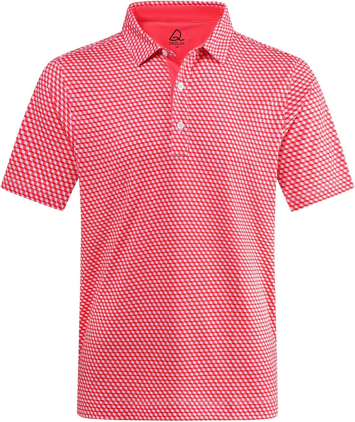 DEOLAX Mens Polo Shirts Fashion Print Mens Golf Shirt Dry Fit Mens Golf Polo Short Sleeve Quick Dry Funny Golf Shirt for Men
