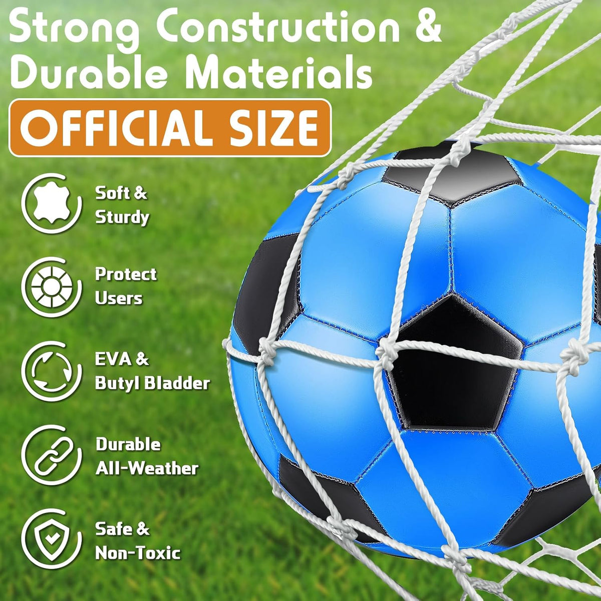 12 Pcs Soccer Balls for Teen Adult Bulk Deflated Soccer Ball with Pump Size 5 Indoor Outdoor Training Practice for School Sports Game Birthday Gifts Party Back to School