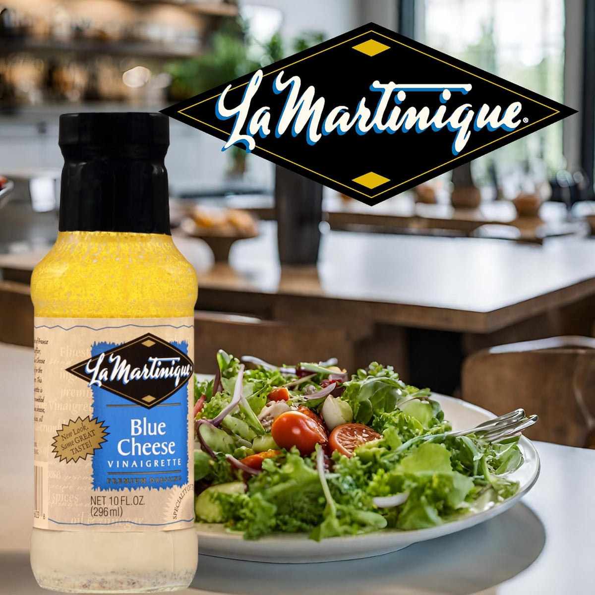 La Martinique Blue Cheese Vinaigrette Dressing 10 Ounce Bottle (Pack of 6)