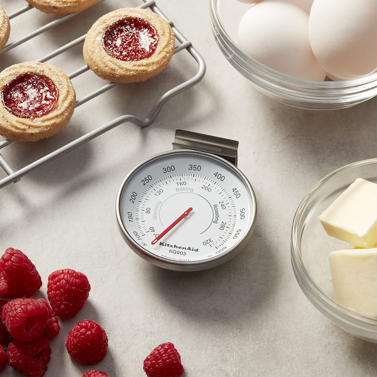 KitchenAid 3-in Dial Oven Thermometer, Temperature Range: 100°F to 600°F