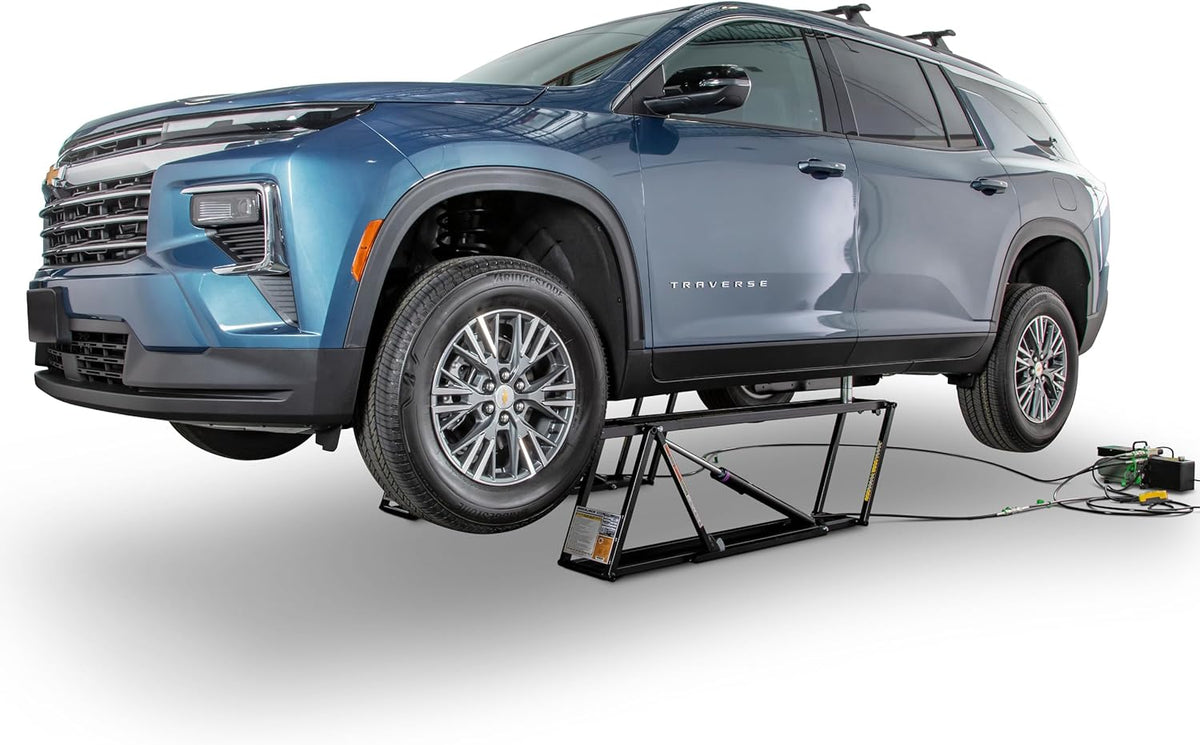 QuickJack 6000TLX Portable Car Lift with 6,000lb Capacity, with 110V Power Unit, Safe & Portable Design Garage Lift for Home, Garage, Shop, or Mechanic Auto Repair