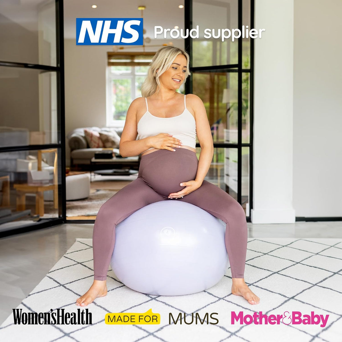 BABYGO® Birthing Ball for Pregnancy & Labor + Our Award Winning Book - Exercise, Birth & Recovery Plan, 5X Stronger Than a Yoga Ball with Eco Friendly Material