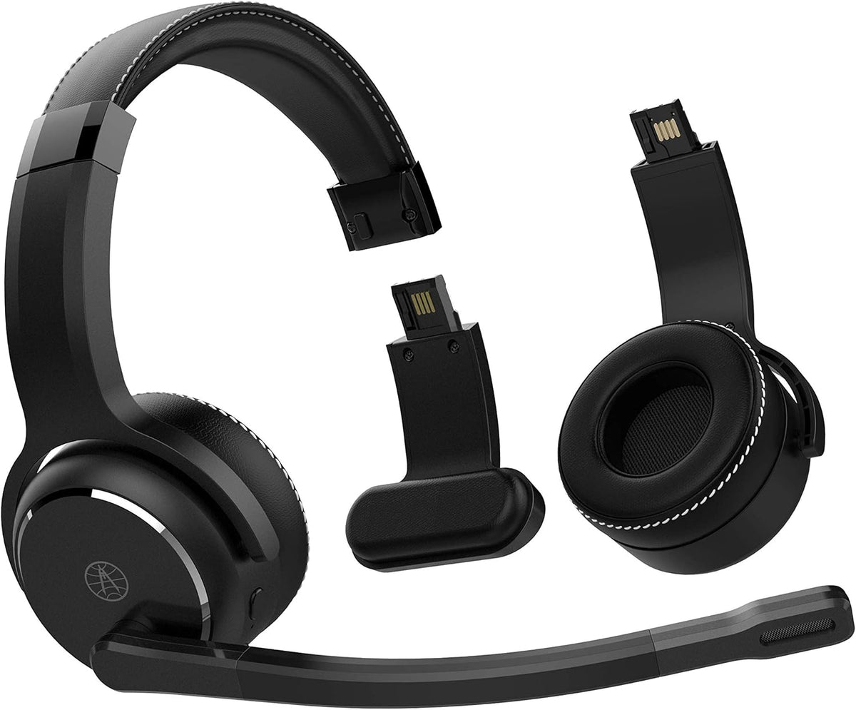Rand McNally ClearDryve 210 Premium 2-in-1 Wireless Headset for Clear Calls with Noise Cancellation, Long Battery Life, All-Day Comfort, Black