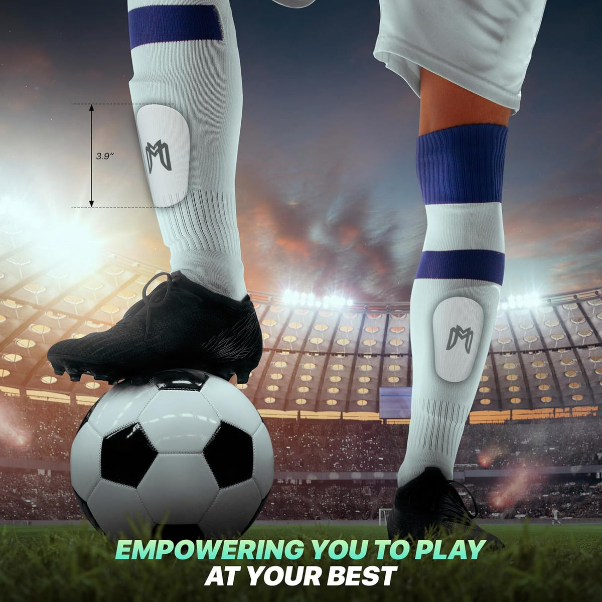 MiniGuards - Mini Shin Guards for Soccer Players - Tiny Shin Pads for Men, Women, Teens - Miniature Shin Guards 3.9 x 2.4 inch - Perfect for High Level Soccer Athletes
