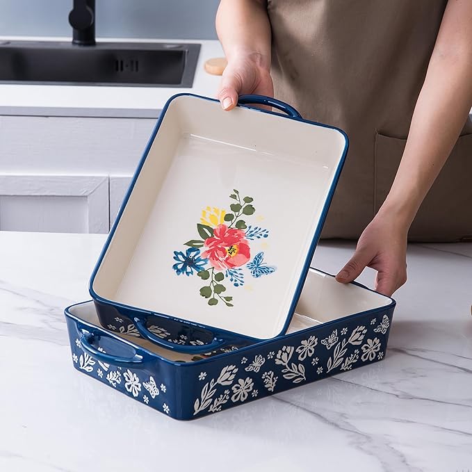 Wisenvoy Casserole Dish 9x13 Baking Pan Casserole Dishes For Oven Baking Dish Ceramic Lasagna Pan Baking Dishes For Oven