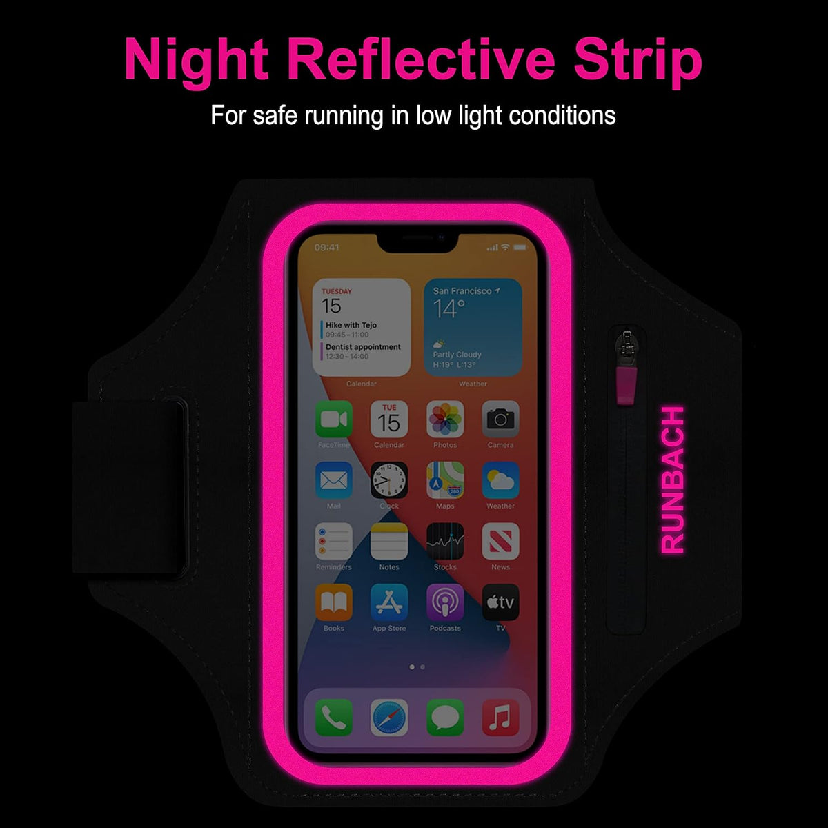 Armband for Samsung Galaxy S25/S24/S23/S22/S21/S20/S10/S9/S8,Galaxy A01/A8/A10e/A20e/A41/M01/Xcover 5,Water Resistant Sport Armband with Zipper Slot for Galaxy Buds (Pink)