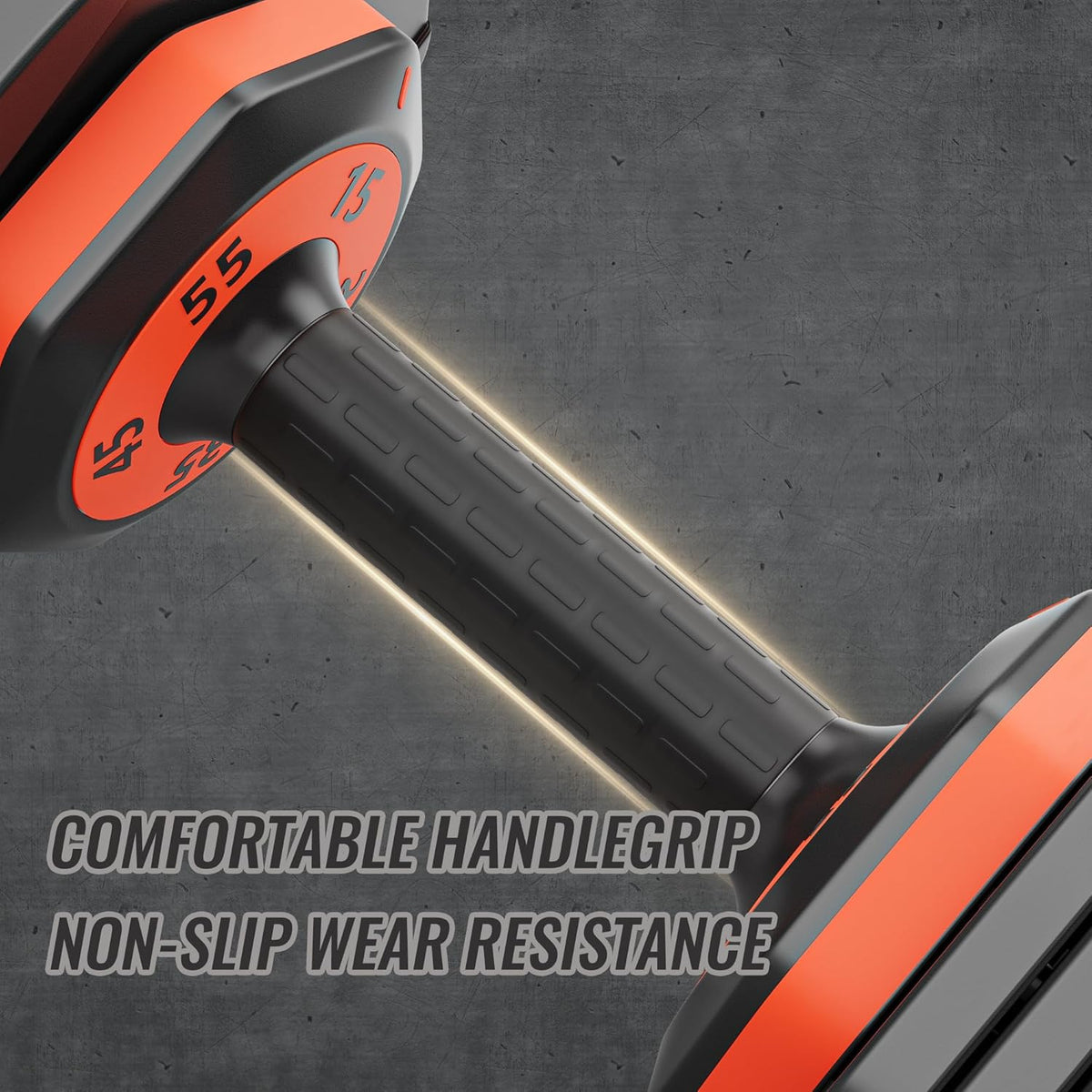 VEICK 25/55 lbs Adjustable Dumbbell with Anti-Slip Turning Handle, Fast Adjust Weight for Men Women, Exercise Equipment with Tray for Home Gym Full Body Workout Fitness