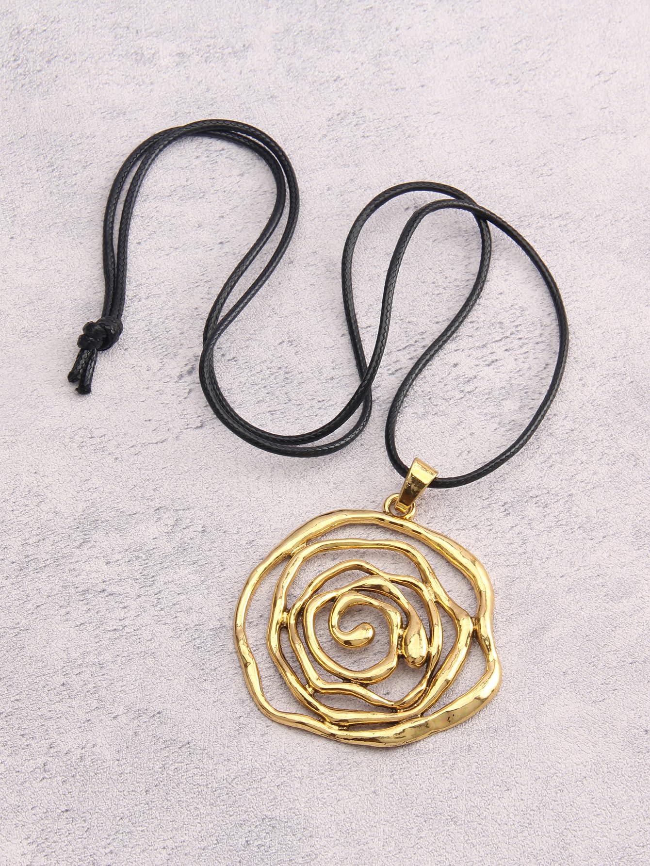 joymiao Boho Necklaces for Women Gold String Necklace With Pendant Layered Leather Rope Necklace Vintage Sweater NecklaceS for Women Wife Gifts