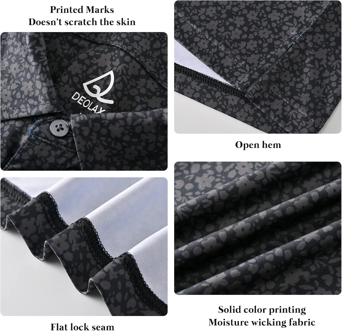DEOLAX Mens Polo Shirts Fashion Print Mens Golf Shirt Dry Fit Mens Golf Polo Short Sleeve Quick Dry Funny Golf Shirt for Men