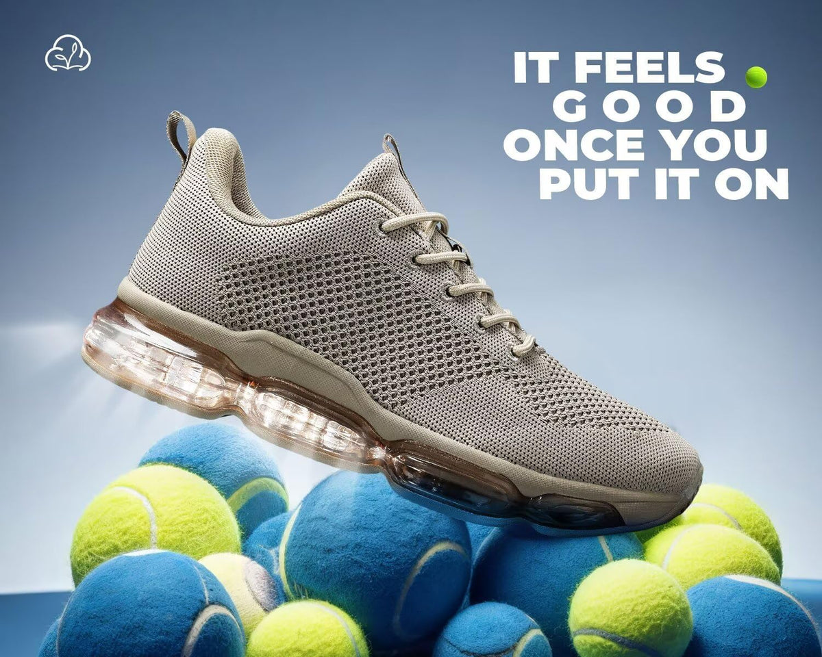 Men's Air Cushion Running Shoes Breathable Tennis Fashion Sneakers Non Slip Workout Casual Sport Shoes Gym Training Comfortable Walking Shoes