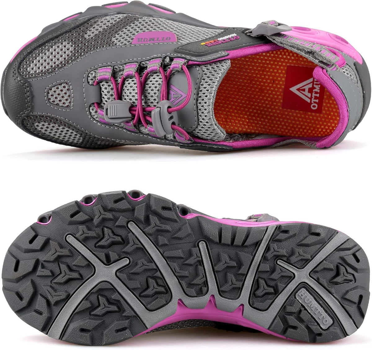 HUMTTO Women's Amphibious Water Shoes - Closed Toe Hiking Sandals Summer Outdoor Water Sandal Non-Slip River Shoes Quick Drying Aqua Shoe