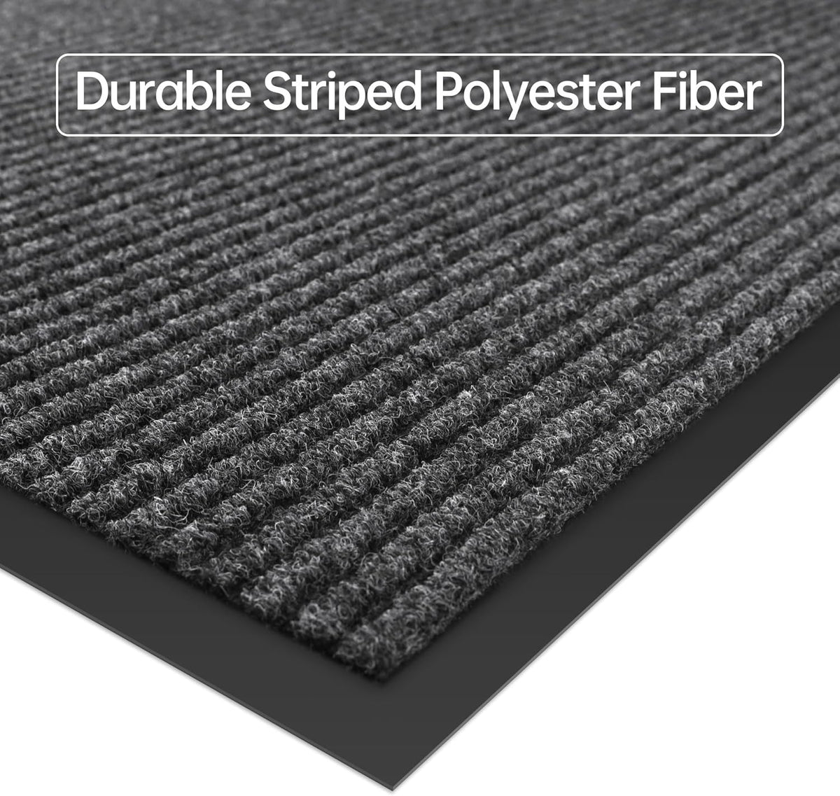 Front Door Mat, 3' x 4' Heavy Duty Indoor Outdoor Door Mat for Entryway, Commercial Door Mats Entrance, Low Profile Welcome Mats Non-Slip, Durable Rubber Backing Entry Mat for Patio, Home