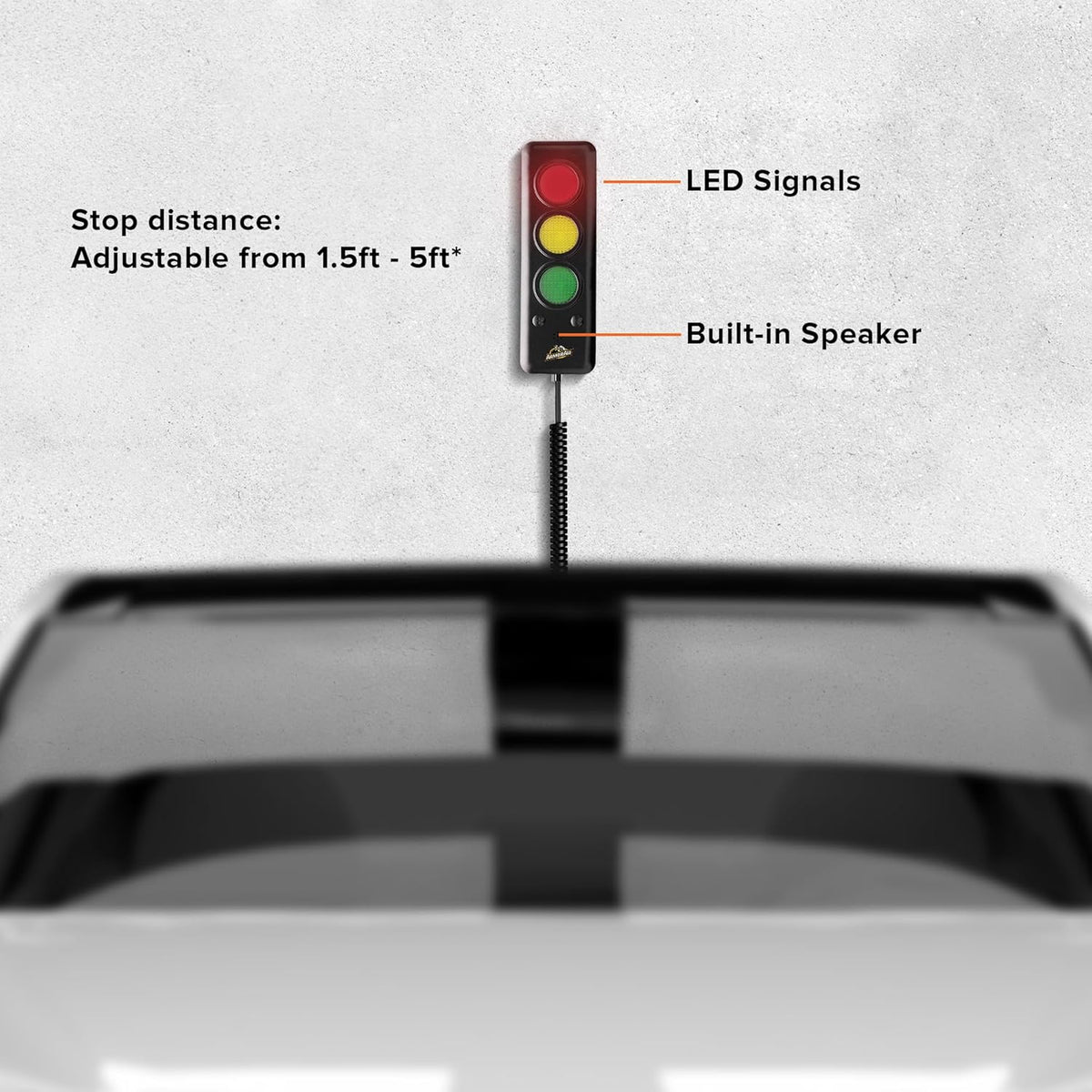 Armor All Advanced Garage Parking Aid with LED Light, Garage Parking Sensor with Color Changing Distance Indicator, Parking Sensor and Garage Stop Light Parking Aid for Safe Parking