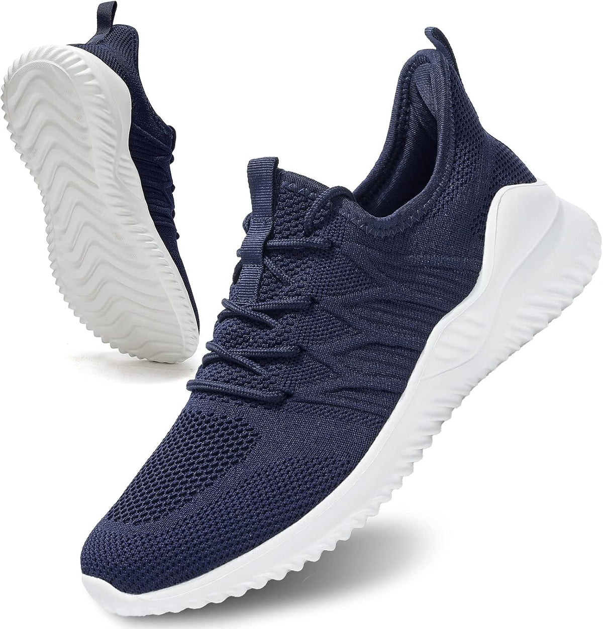 Mens Slip On Running Shoes Athletic Walking Trainers Lightweight Breathable Mesh Tennis Sneakers